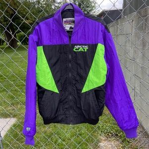 Vintage 90s Arcticwear Jacket Mens Large Arctic Cat Racing Legend Zip LINER ONLY